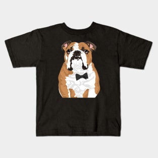 Gentleman English Bulldog T-Shirt for Dog Lovers Kids T-Shirt